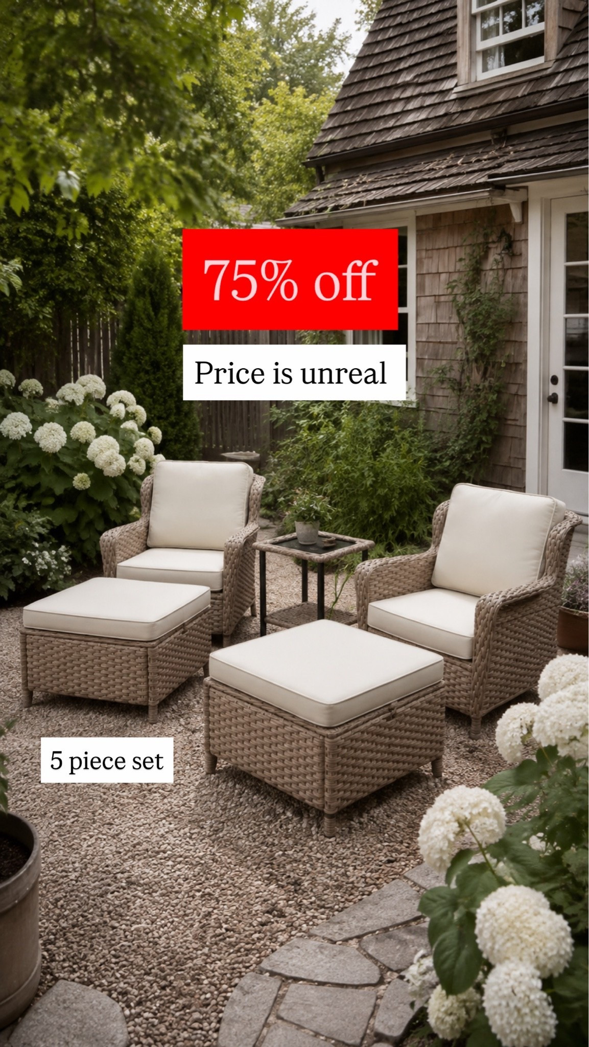 I am so tempted to buy this a five piece set for $200. This is insane. It’s originally $1000 set. It looks super comfortable. I love that it has foot rest Wayfair clearance grab it before it’s gone. Save it for next

#LTKSaleAlert #LTKHome