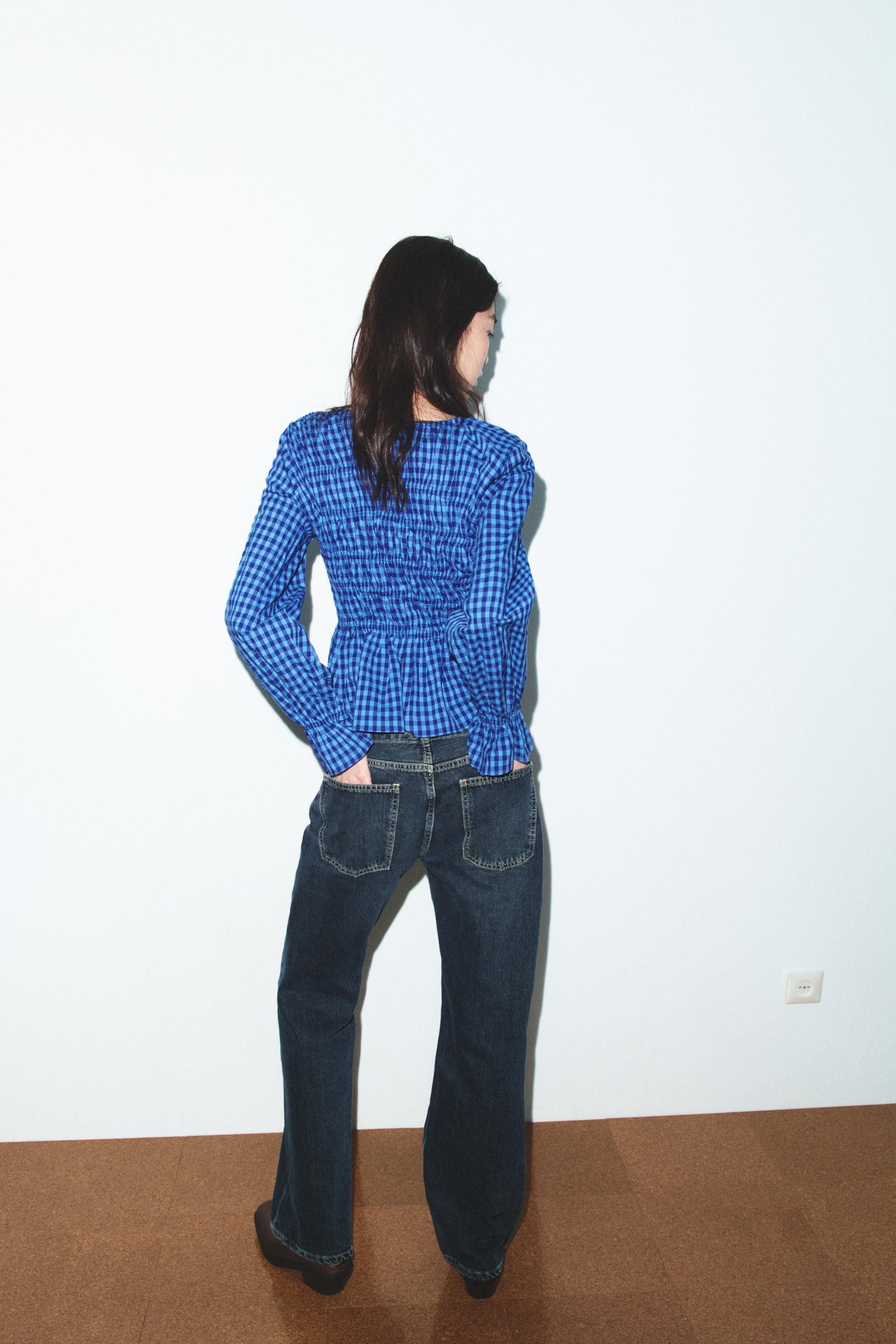 CHEMISE À CARREAUX VICHY AVEC ÉLASTIQUES | Zara FR