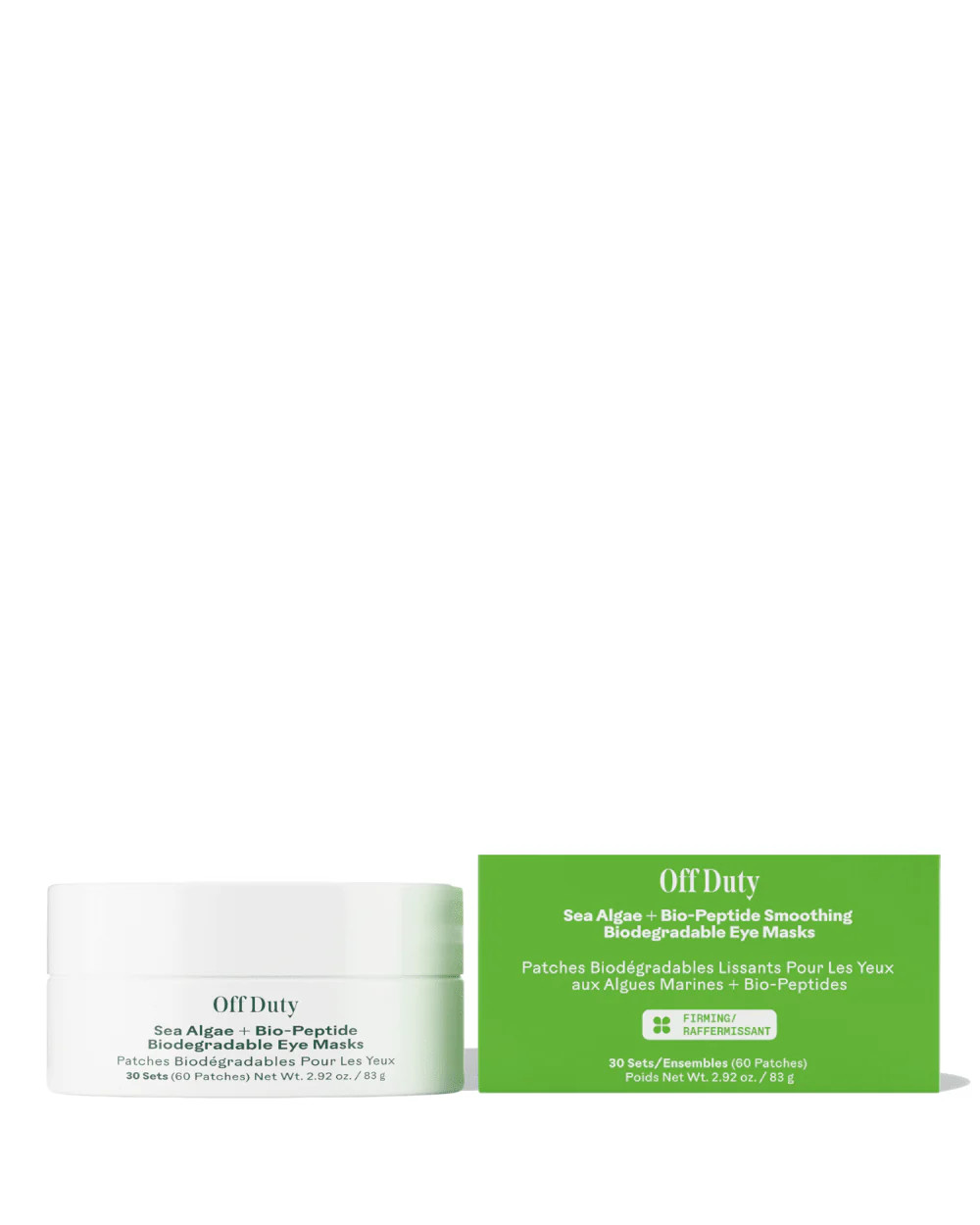 OffDuty\u2122 Sea Algae + Bio-Peptide Smoothing Biodegradable Eye Masks | Three Ships Beauty
