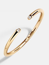 Clara Classic Bezel Cuff - Gold/Pavé | BaubleBar (US)