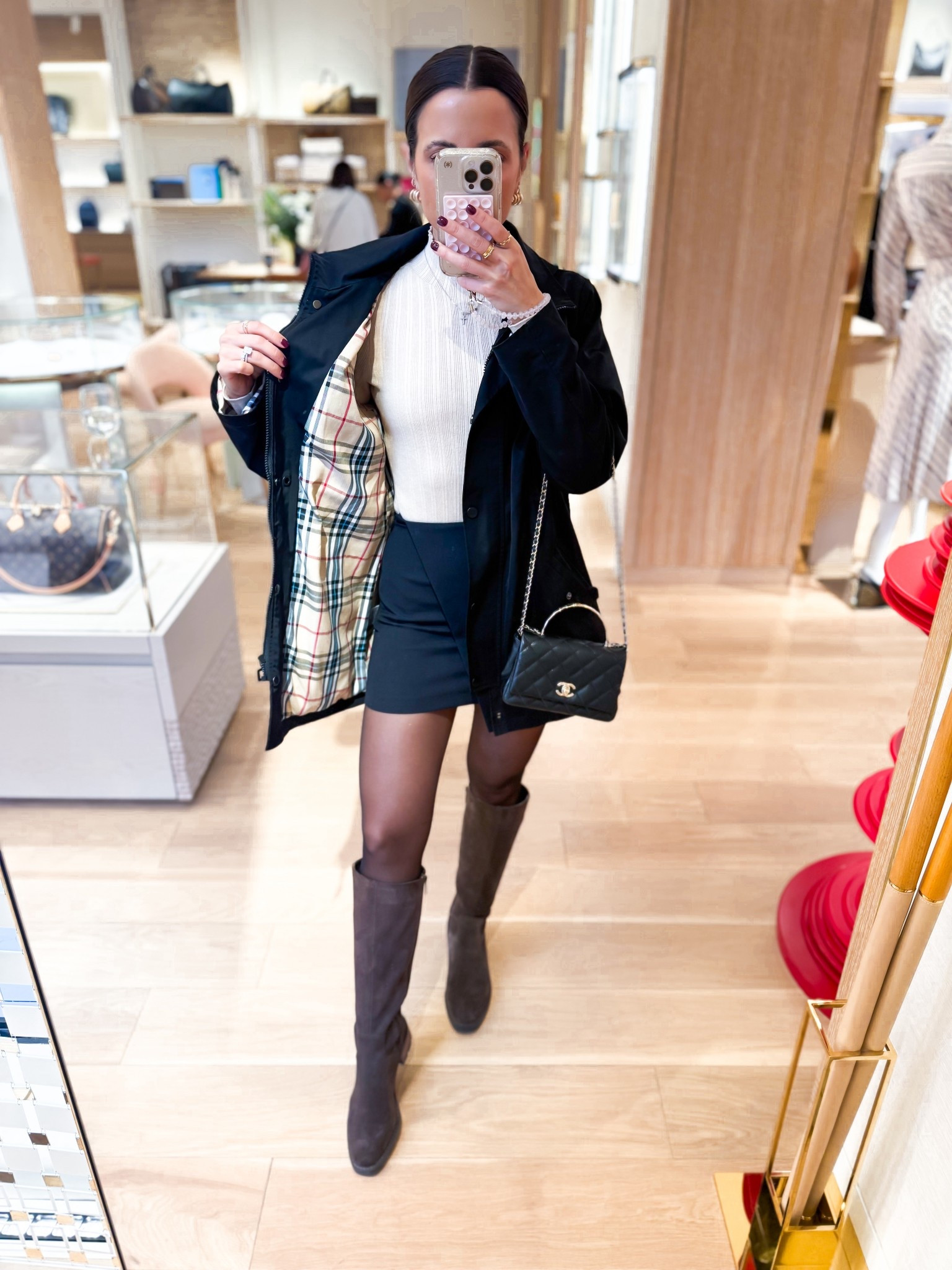 I love this Amazon raincoat! It has a designer look to it! Wearing small. Water resistant boots from Blondo - I went up half a size. Quince cashmere bodysuit. Rainy day outfit. 

#LTKHoliday #LTKootd #LTKGiftGuide