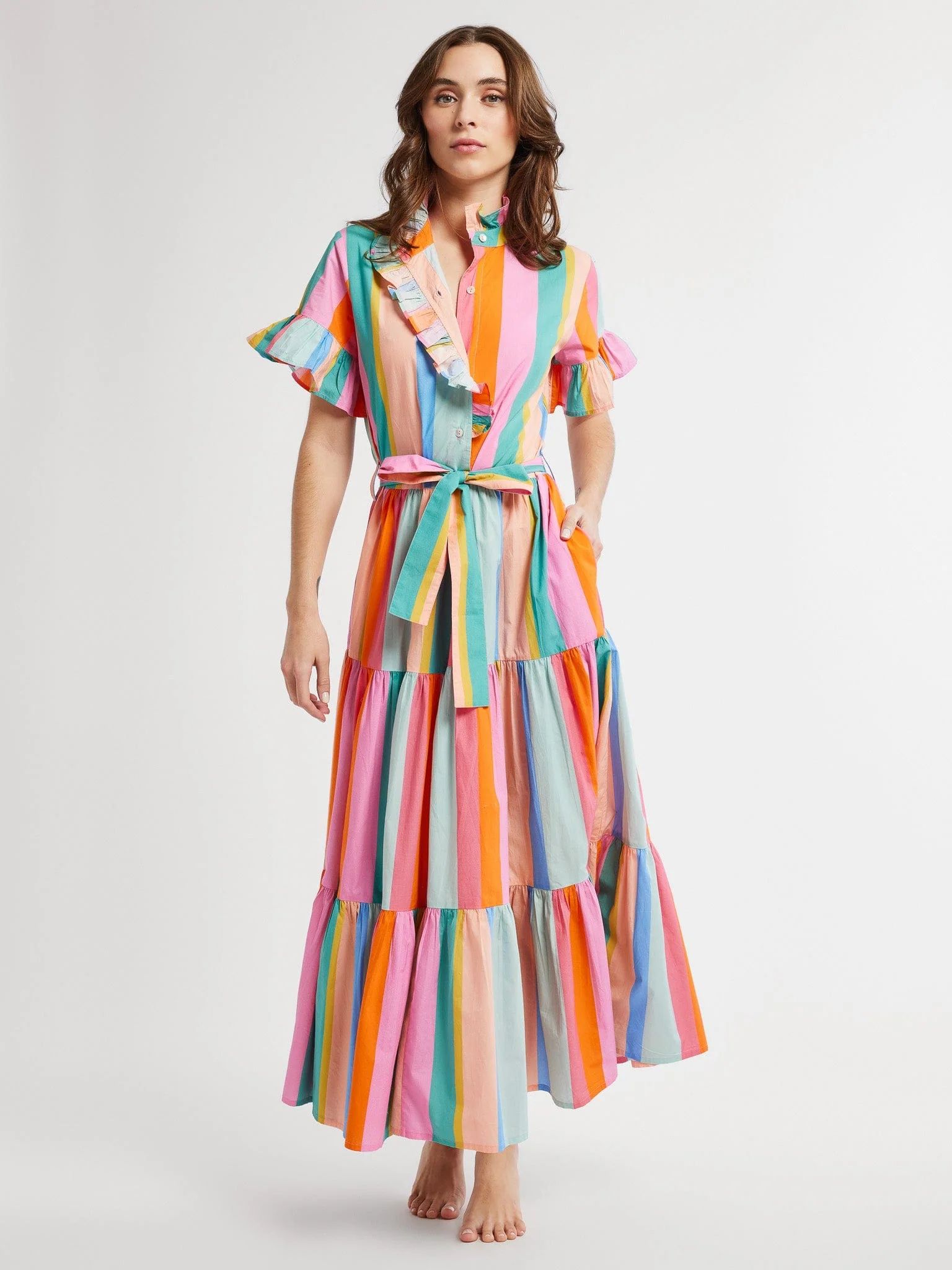 Victoria Dress in Confetti Stripe | Mille