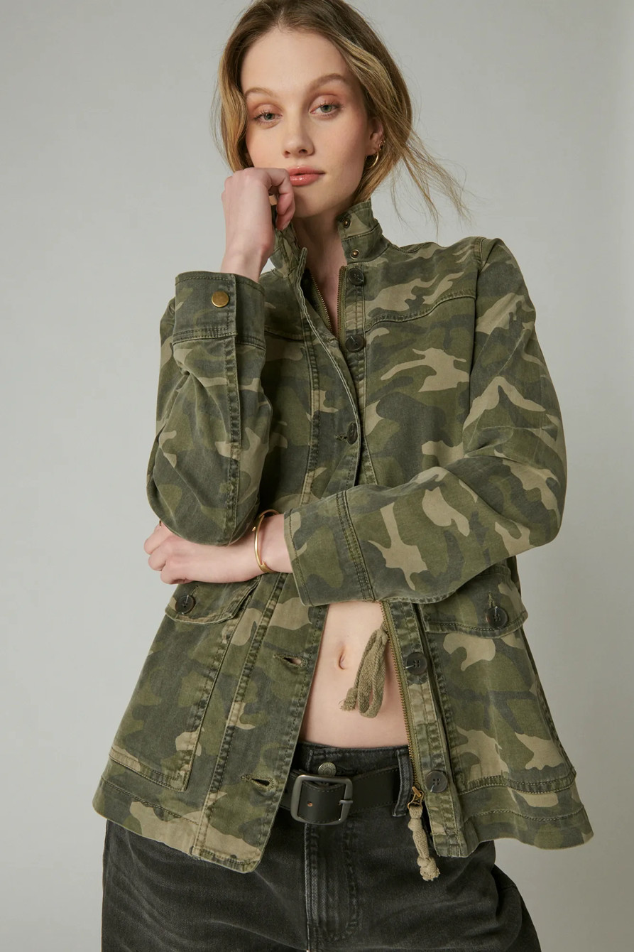 CAMO PRINTED UTILITY JACKET | Lucky Brand