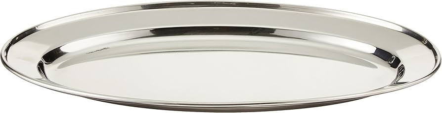 Winco OPL-14 Stainless Steel Oval Platter, 13.63-Inch by 8.75-Inch | Amazon (US)