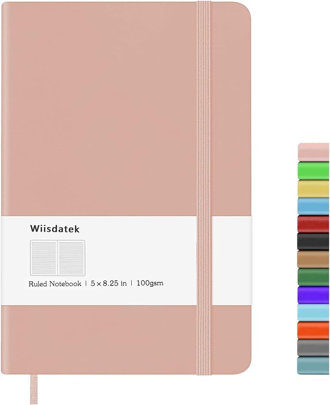 Wiisdatek Notebook Journal, Lined Hard Cover,100Gsm Premium Thick Paper with Inner Pocket for Wri... | Amazon (US)