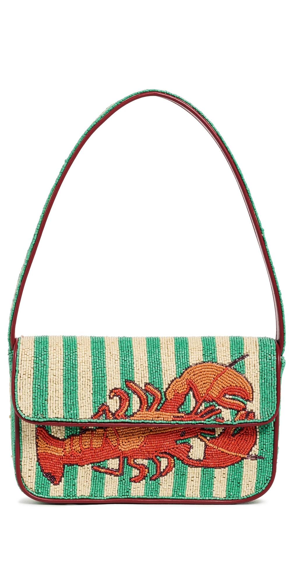 STAUD Tommy Beaded Shoulder Bag Summer Lobster One Size | Shopbop