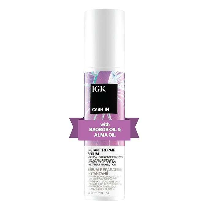 IGK CASH IN Instant Repair Serum | Helps Repair Damage, Protect Against Breakage and Heat | Seals... | Amazon (US)