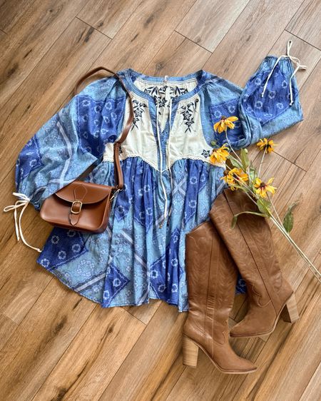 Country concert outfit. Blue dress. Cowboy boots. Country concert outfit dress. Spring dress. Summer dress.

#LTKSeasonal #LTKFestival #LTKU