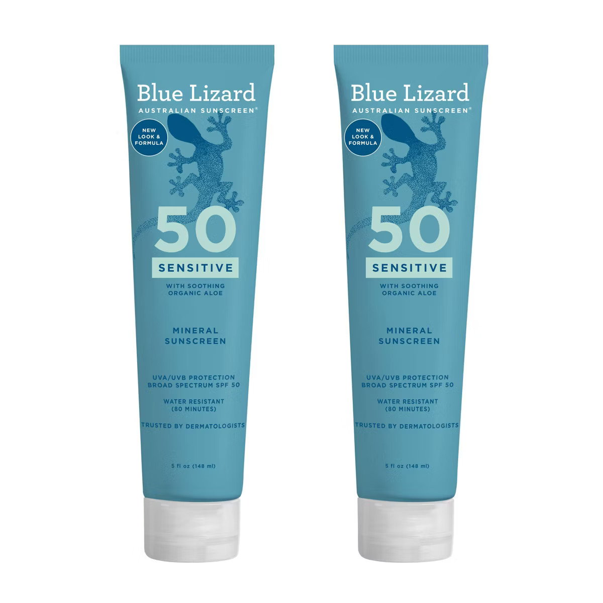 Blue Lizard 2 Pack/5fl oz Each Sensitive Mineral Sunscreen Lotion - SPF 50+ | Target