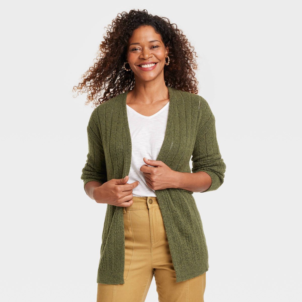 Women's Cable Pointelle Cardigan - Knox Rose™ | Target