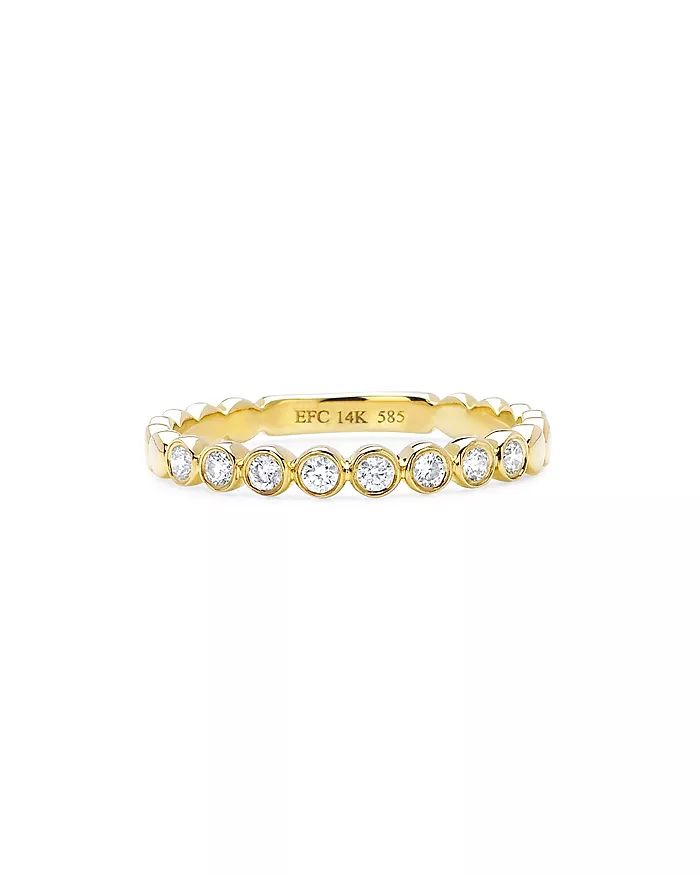 EF Collection 14K Yellow Gold Diamond Bezel Stack Ring Jewelry & Accessories - Bloomingdale's | Bloomingdale's (US)