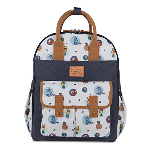 Disney Cudlie Baby Boys Double Handle Backpack Diaper Bag in Mickey Mouse Print, 16 Inch, Includes Changing Pad | Amazon (US)