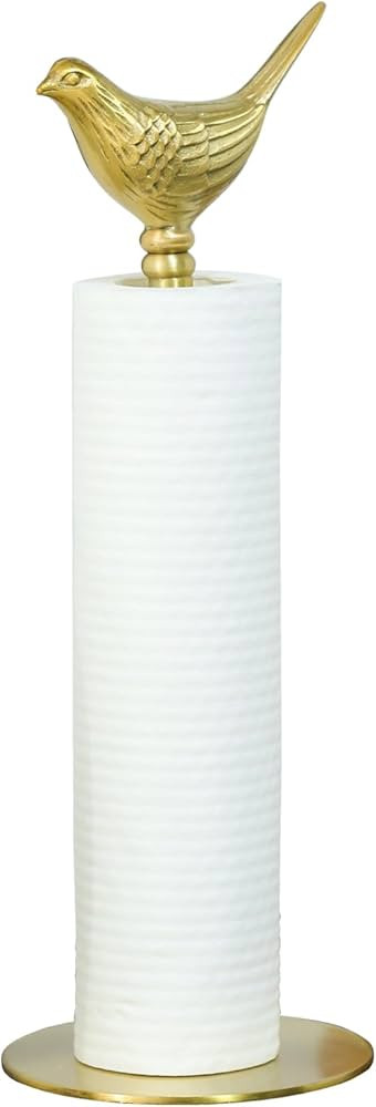 Luxurious Gold Paper Towel Holder Countertop, Brass Paper Towel Holder for Kitchen, Unique Gold B... | Amazon (US)