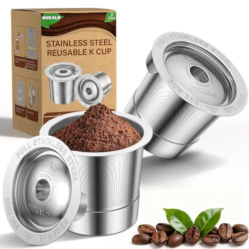 Reusable K Cups for Keurig: Full Stainless Steel Refillable K Cups, Reusable Coffee Filter for Keurig 1.0 Coffee Machines - Eco-Friendly, Easy to Fill and Clean, Lid-Body Tight Seal, Stratum Flow Tech | Amazon (US)