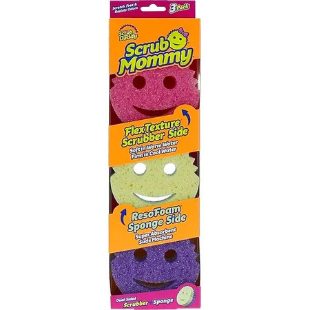Scrub Daddy Scrub Mommy - Scratch-Free Multipurpose Dish Sponge - BPA Free & Made with Polymer Foam - Stain & Odor Resistant Kitchen Sponge 3 Count | Walmart (US)