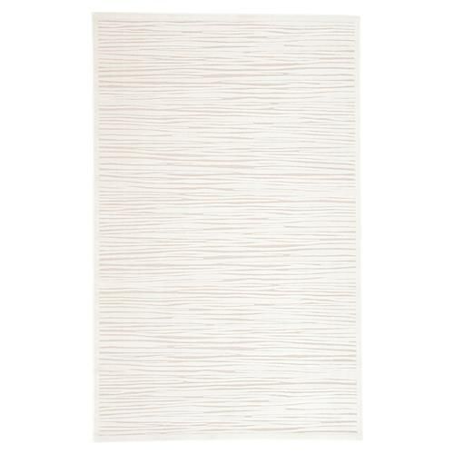 Jaipur Living Fables Modern White Abstract Striped Patterned Rug | Kathy Kuo Home