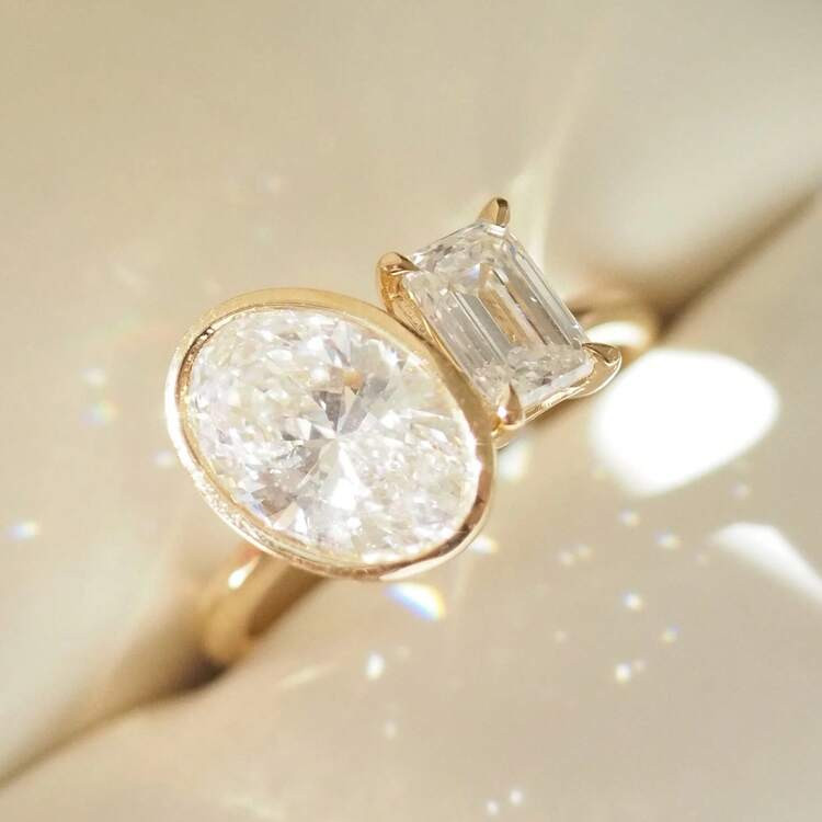 Minimalist Elegant Geometric Zirconia Vintage 18K Gold Plated Wedding Ring For Women | SHEIN