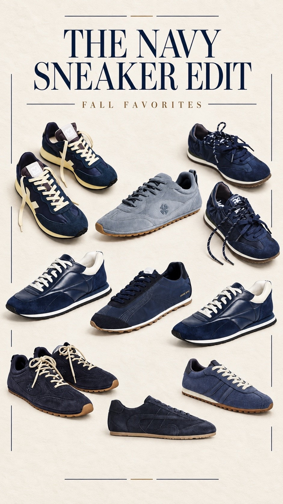 The navy sneaker edit 💙 The perfect casual sneakers to wear with all your fall outfits—from jeans and trousers to skirts and dresses. If you’re looking for comfortable fall shoes that still make an outfit feel polished, these are my favorites.

#FallSneakers #CasualSneakers #FallShoes #FallOutfitIdeas #SneakerStyle #NavySneakers #EverydayStyle

#LTKootd #LTKSaleAlert #LTKOver40