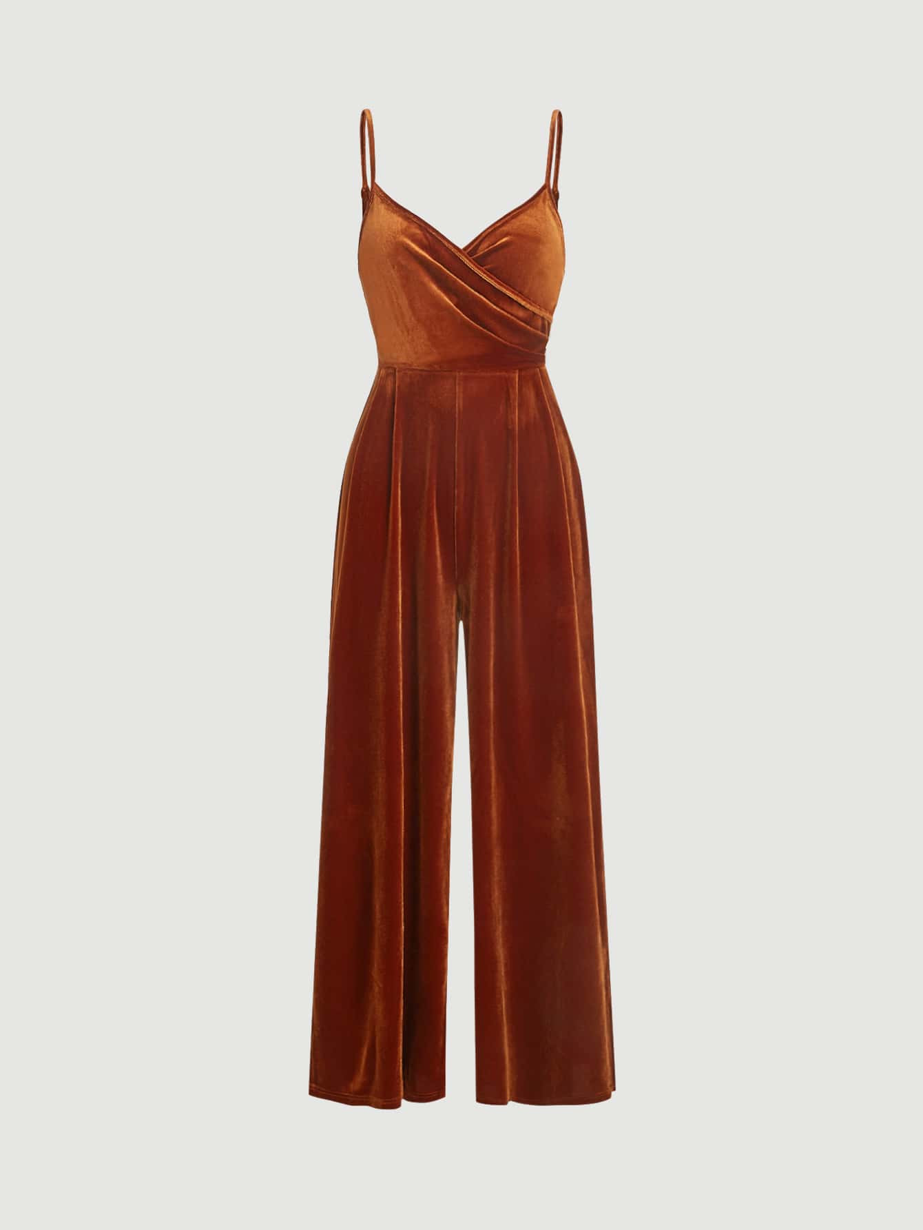 SHEIN MOD Solid Split Hem Wide Leg Cami Jumpsuit | SHEIN