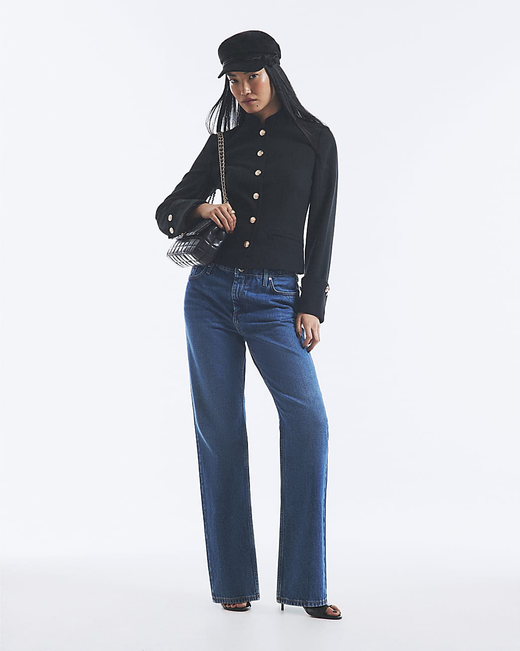 Blue 90s Slim Straight Jeans | River Island UK & IE