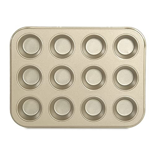 Glad Mini Muffin Pan Nonstick - Heavy Duty Metal Cupcake Tin with Small Baking Cups, Mini 12-Cup | Amazon (US)