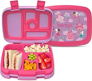 Bentgo® Kids Prints Leak-Proof, 5-Compartment Bento-Style Kids Lunch Box - Ideal Portion Sizes f... | Amazon (US)