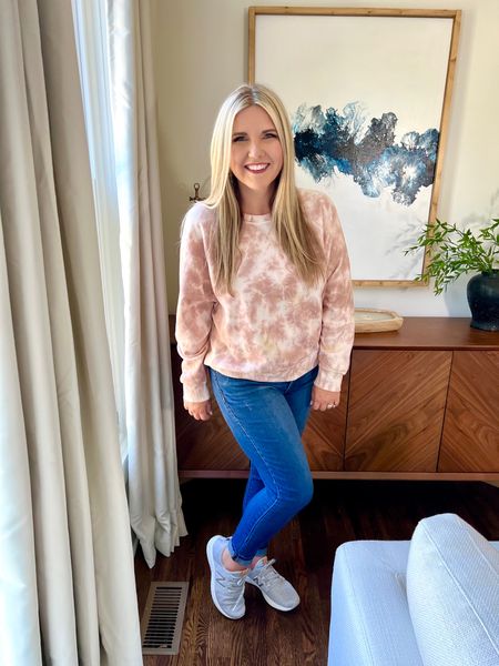Outfit of the day featuring my go-to jeans from Democracy on Amazon. They are super comfortable, and feel great paired with my comfy crewneck sweatshirt and tennis shoes! 

#LTKunder100 #LTKstyletip #LTKSeasonal