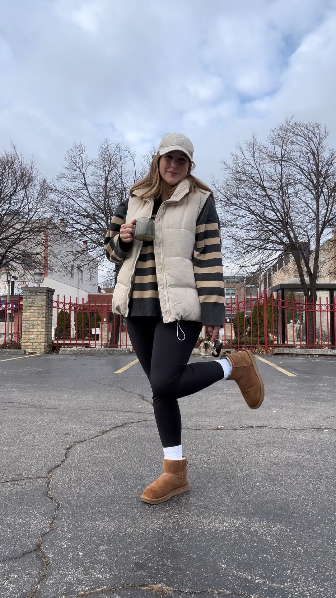The coziest neutral winter fit! The vest has been a favorite for years, and the leggings are fleece lined! 

#LTKSaleAlert #LTKSeasonal #LTKMidsize
