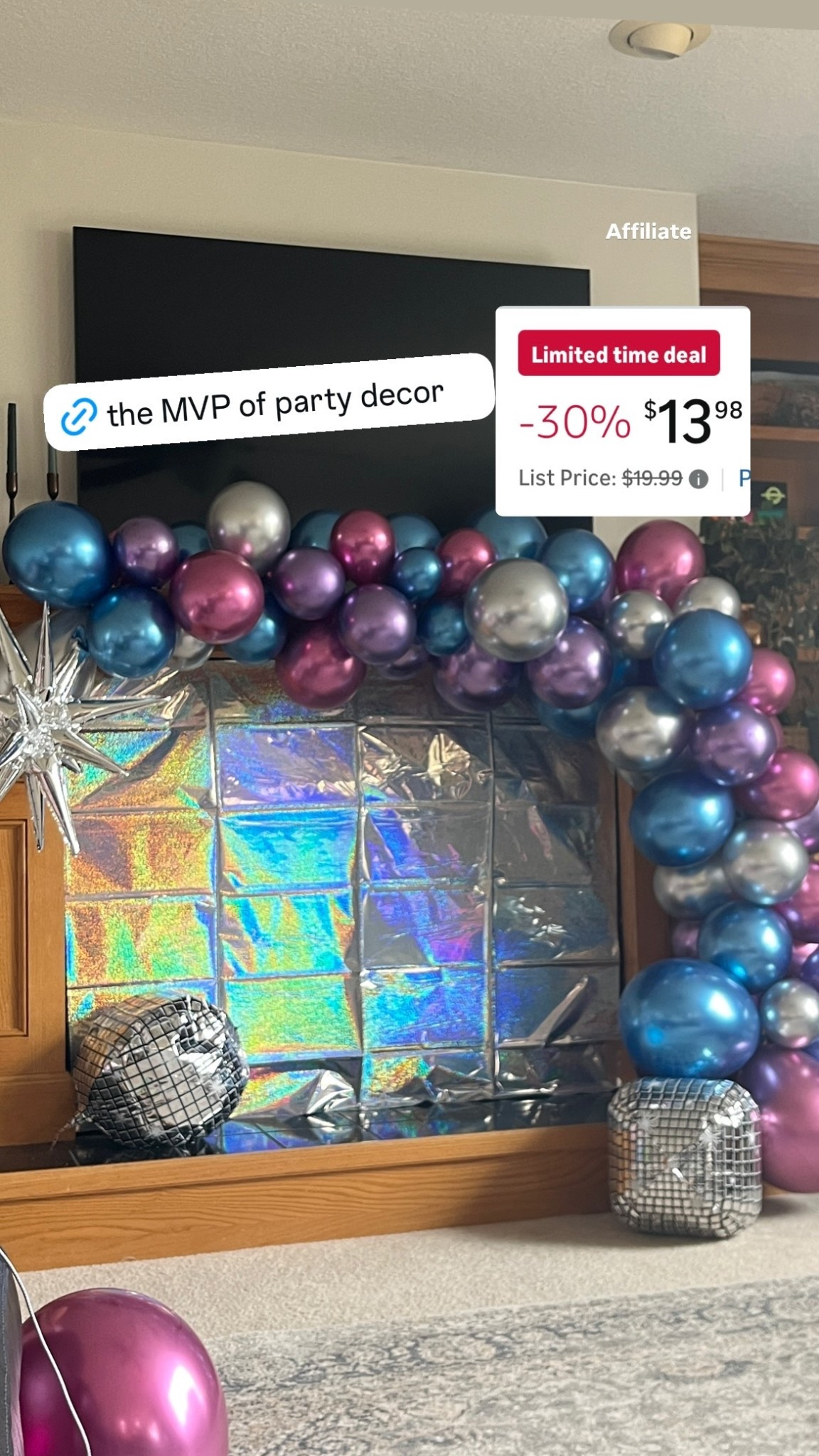 This balloon pump is the MVP of all party decor!  We also love the balloon garland kits to decorate for parties and I use a plastic tablecloth for the backdrop. Metallic balloons feel so special! This was for a KPop Demon Hunters birthday party  

#LTKKids #LTKFamily #LTKParties