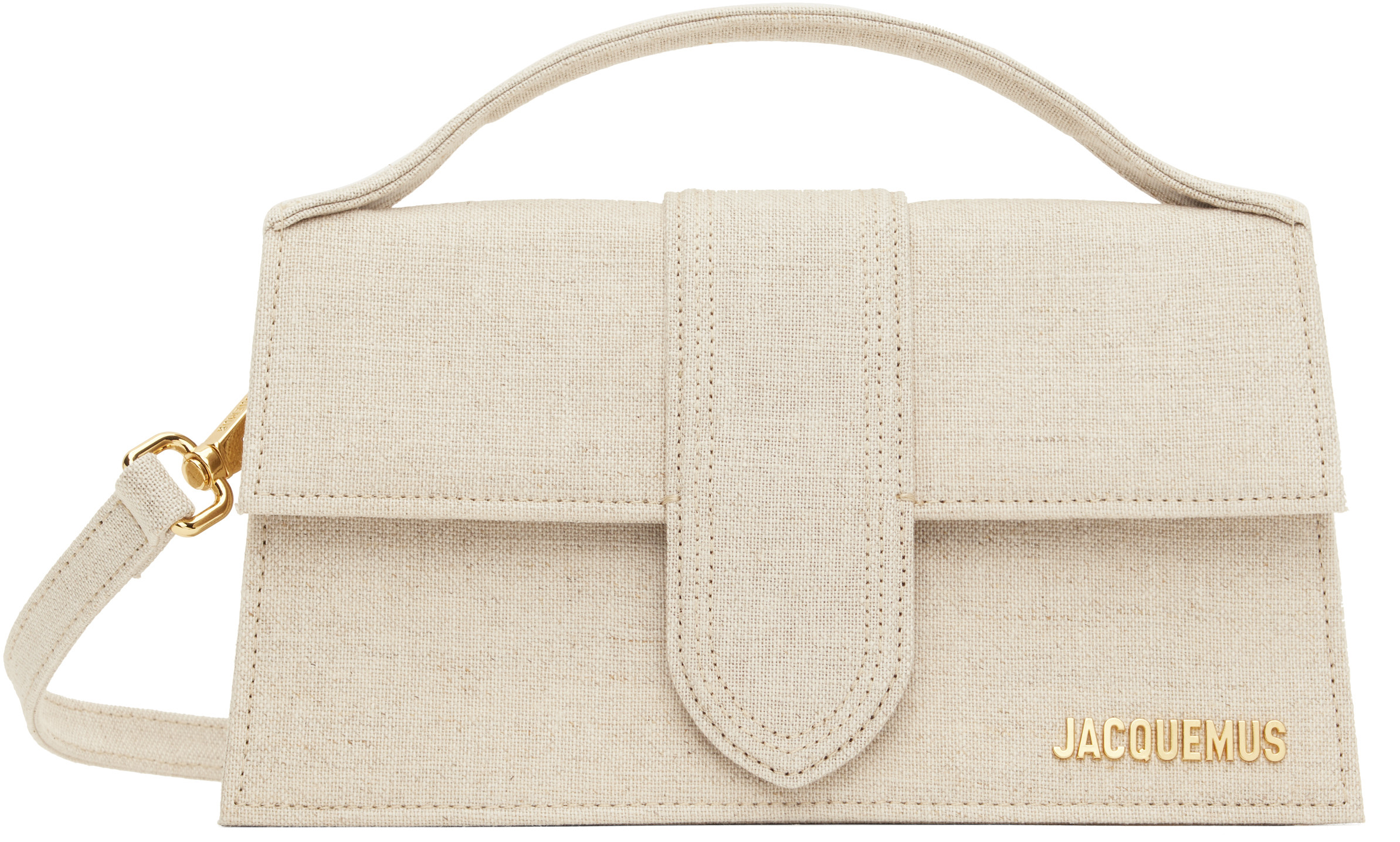 JACQUEMUS Beige Les Classiques 'The large Bambino' Bag | SSENSE