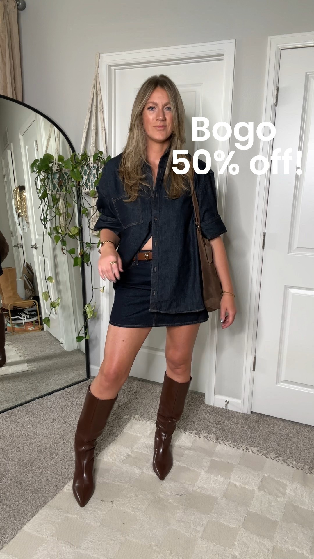 My denim set is bogo 50% off! XL shirt, 10 skirt 

#LTKSaleAlert #LTKTall #LTKOver40