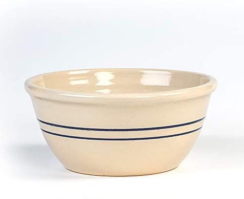 Martinez Pottery Hand-Turned Heritage Blue Stripe Stoneware Mixing Bowl 10" | Amazon (US)