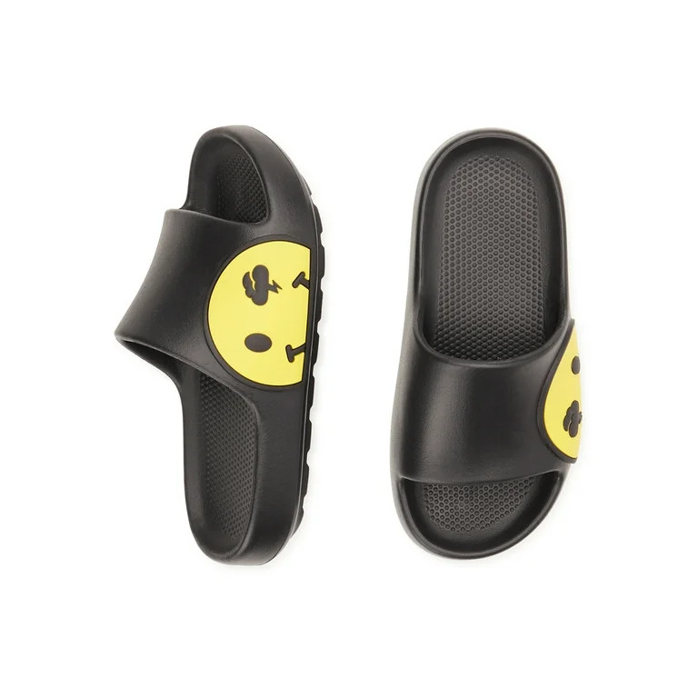 Wonder Nation Little & Big Boys Smile Pillow Slide Sandals, Sizes 13/1-6 | Walmart (US)