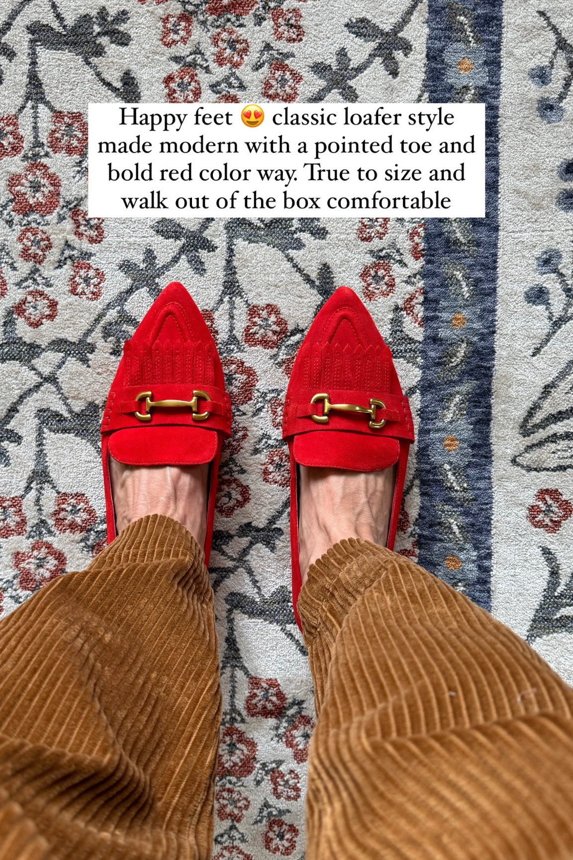 A classic loafer made modern in a bold red and pointed toe. True to size and walk straight out of the box comfortable. Wear to the office, with jeans, for fall and straight through to the holiday party season. 
♥️ Claire 

#LTKSeasonal #LTKSaleAlert #LTKShoeCrush