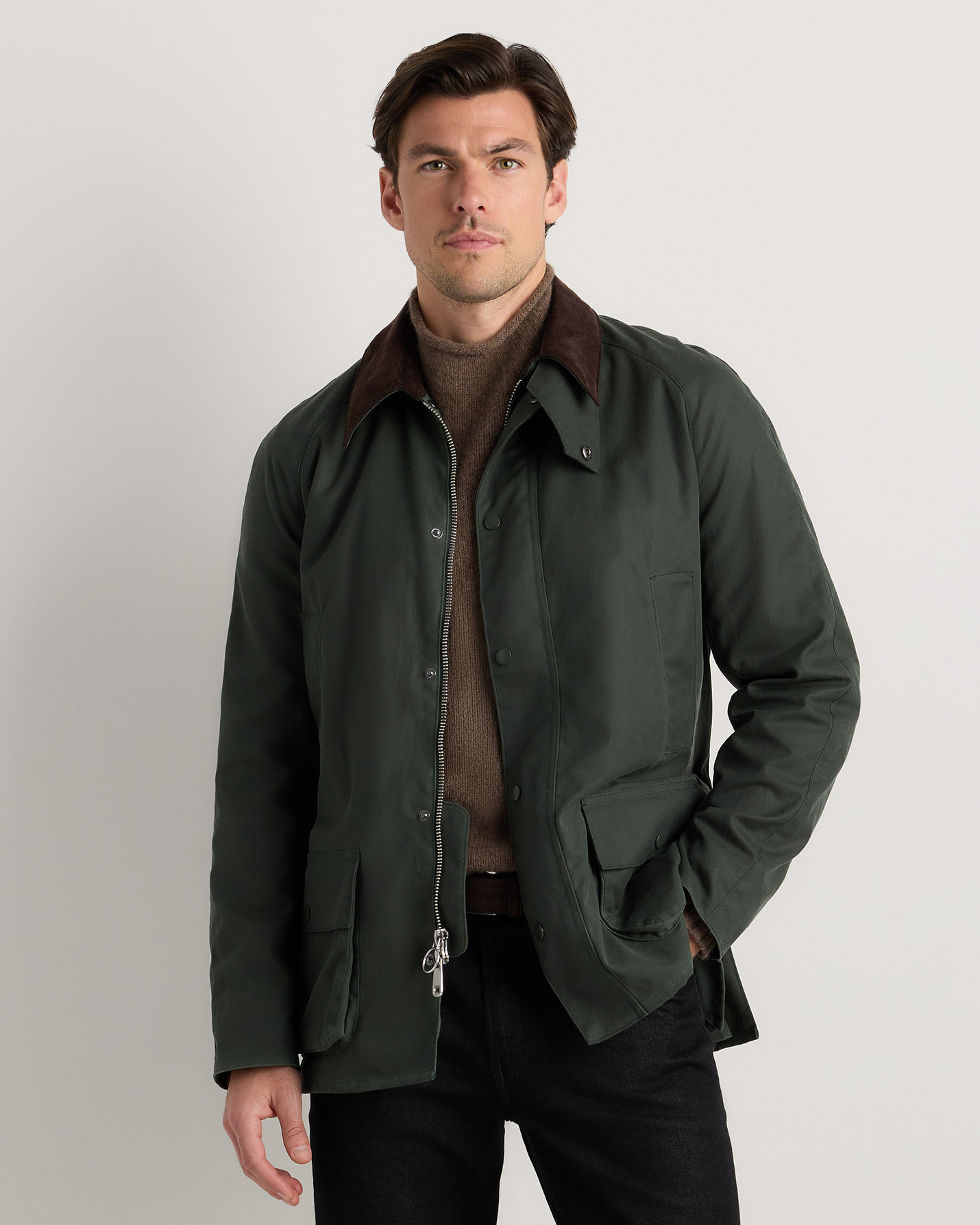 Quince | Men's Organic Waxed Cotton Barn Jacket in Dark Forest Green, Size XL, Organic Cotton | Quince