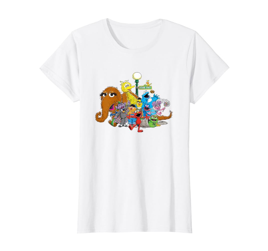 Sesame Street Group Street Light T-Shirt | Amazon (US)