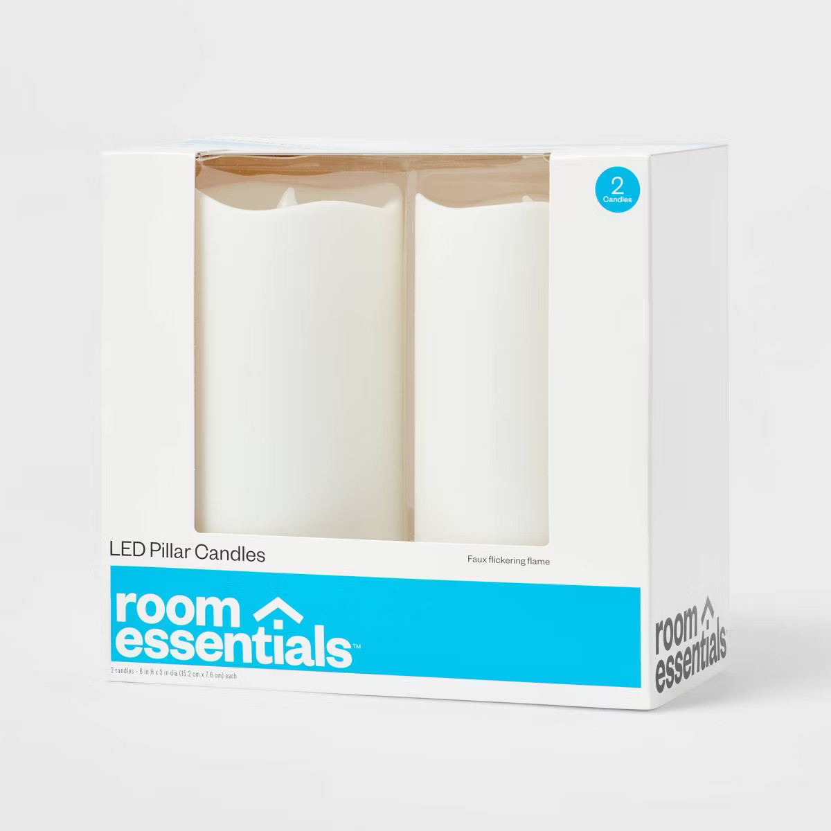 2pk 3" x 6" LED Candle - Room Essentials™ | Target