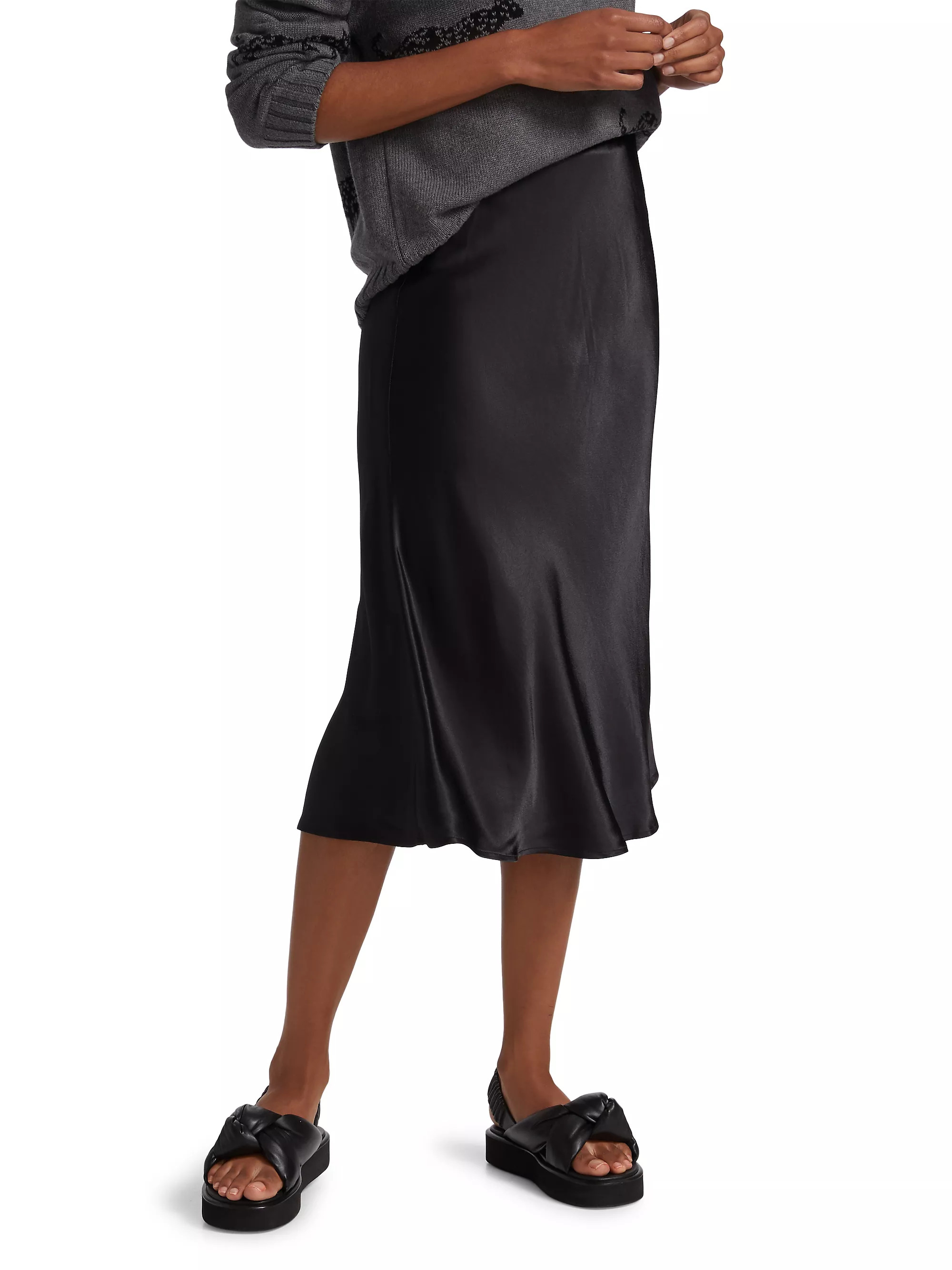 Berlin Satin Midi Skirt | Saks Fifth Avenue