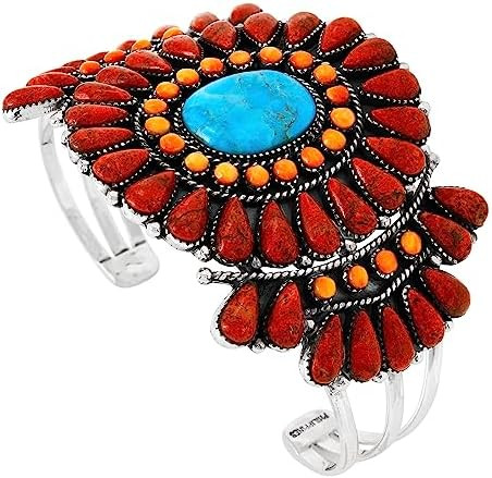 Turquoise Bracelet Sterling Silver 925 Genuine Gemstones | Amazon (US)