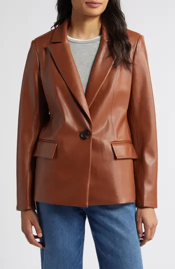 Faux Leather Blazer | Nordstrom
