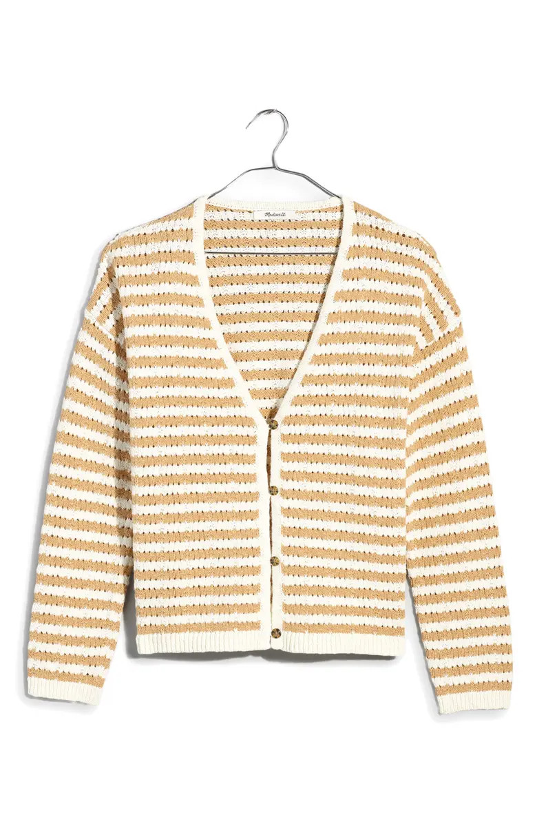Stripe Open Stitch Cardigan Sweater | Nordstrom