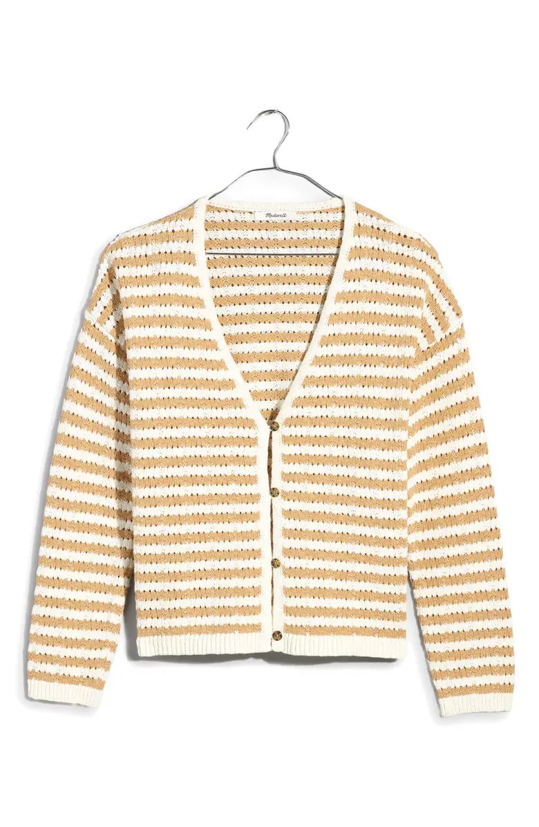 Stripe Open Stitch Cardigan Sweater | Nordstrom