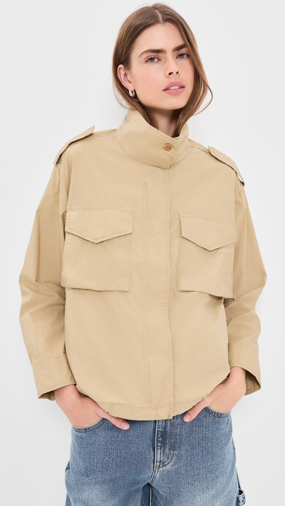 Madewell Field Jacket in Washed Poplin | Shopbop | Shopbop