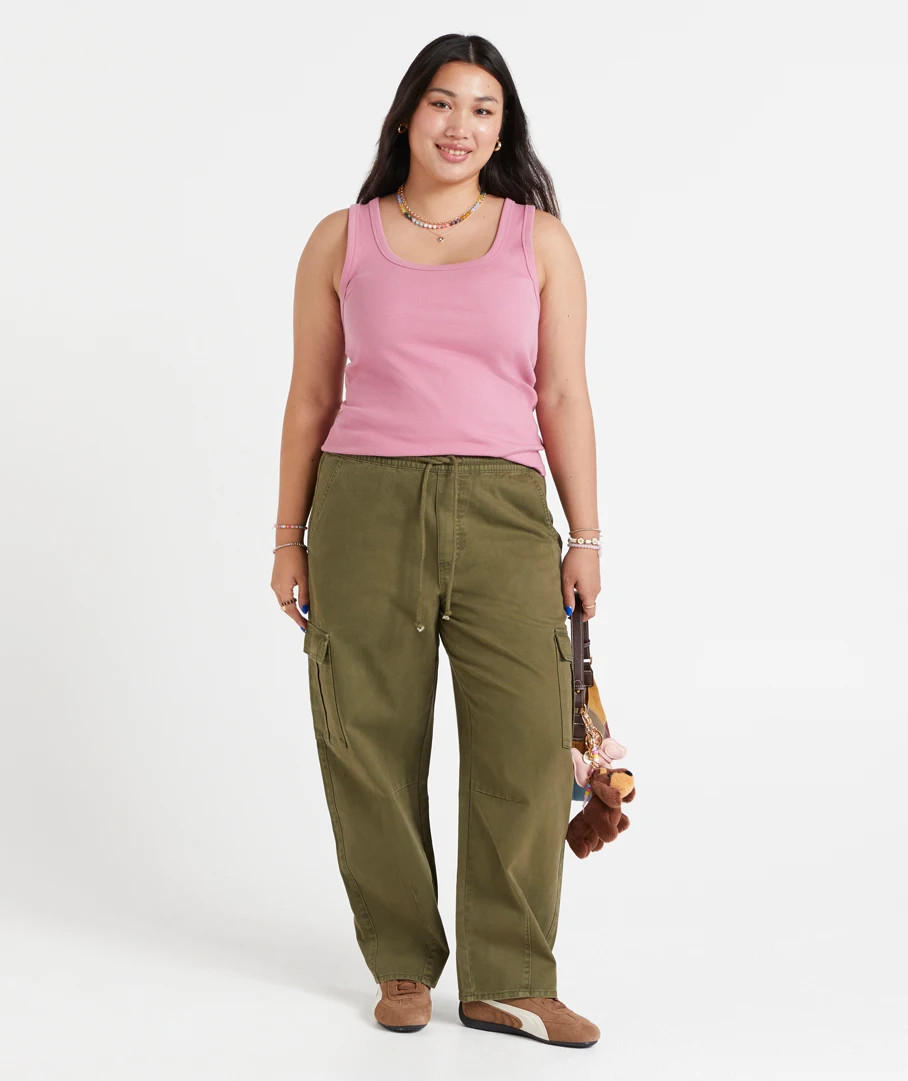 GRACIE UTILITY BARREL LEG PANT | Sportsgirl