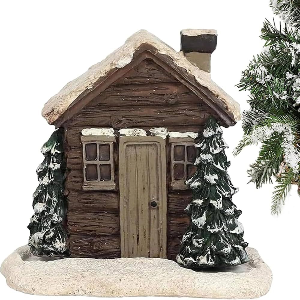 Log Cabin Incense Burner, Log Cabin Snowy Winter Incense Cone Burner, Gingerbread House Incense B... | Amazon (US)