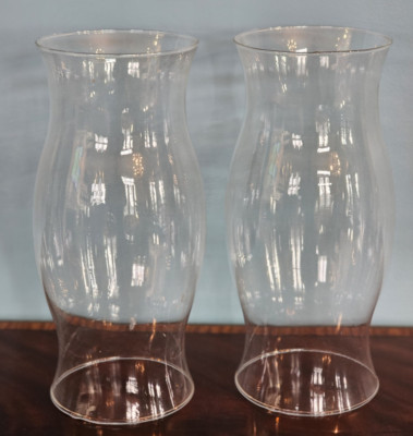 Pair of Williamsburg Style Glass Hurricane Shade 12" H | eBay US