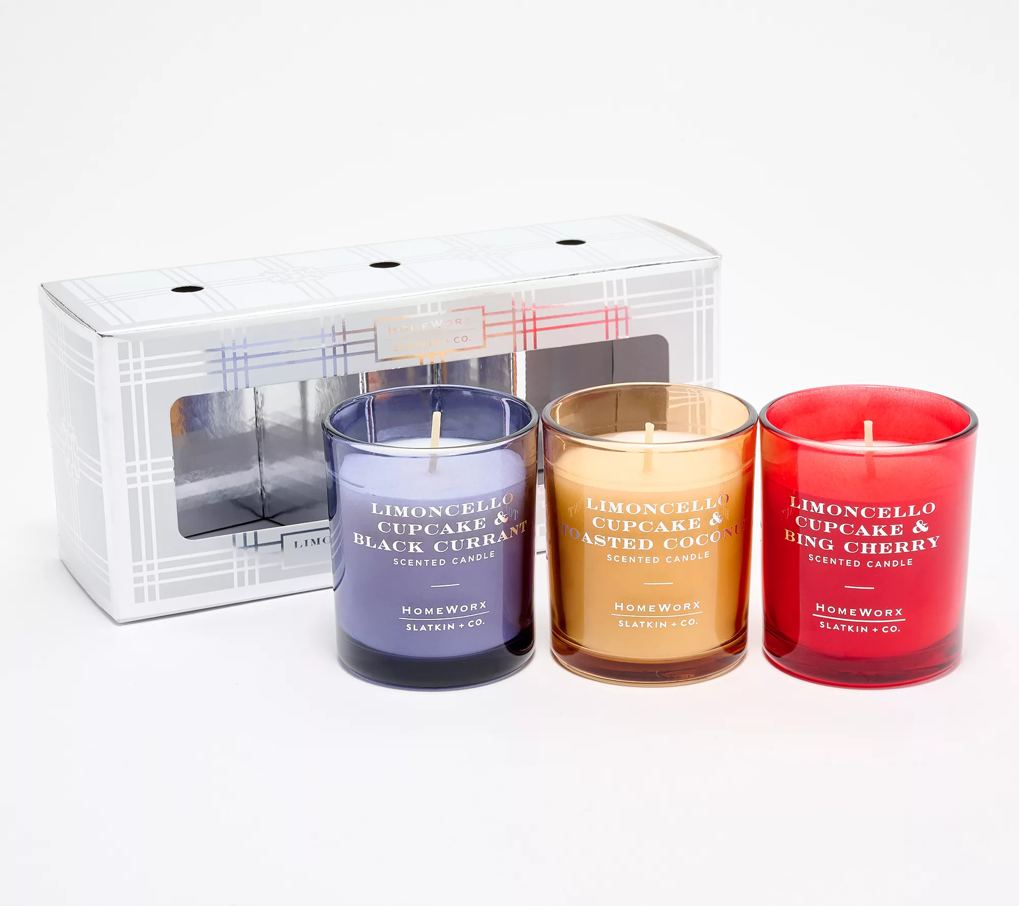 HomeWorx by Slatkin + Co. 3pc Limoncello Cupcake Topping Candle Gift Set - QVC.com | QVC