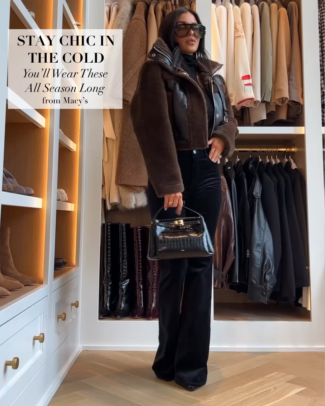 Stay chic in the cold with these must-havw pieces for fall from Macy’s
Good American velvet pants wearing a 00
Wearing an XS in all tops and jackets 
Fall outfit ideas, winter outfit ideas