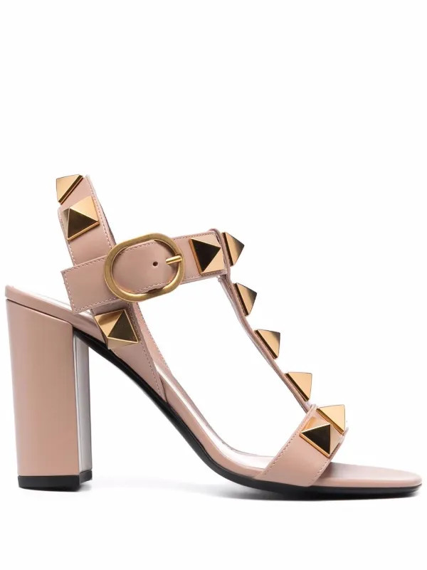 Roman Stud block-heel sandals | Farfetch (RoW)