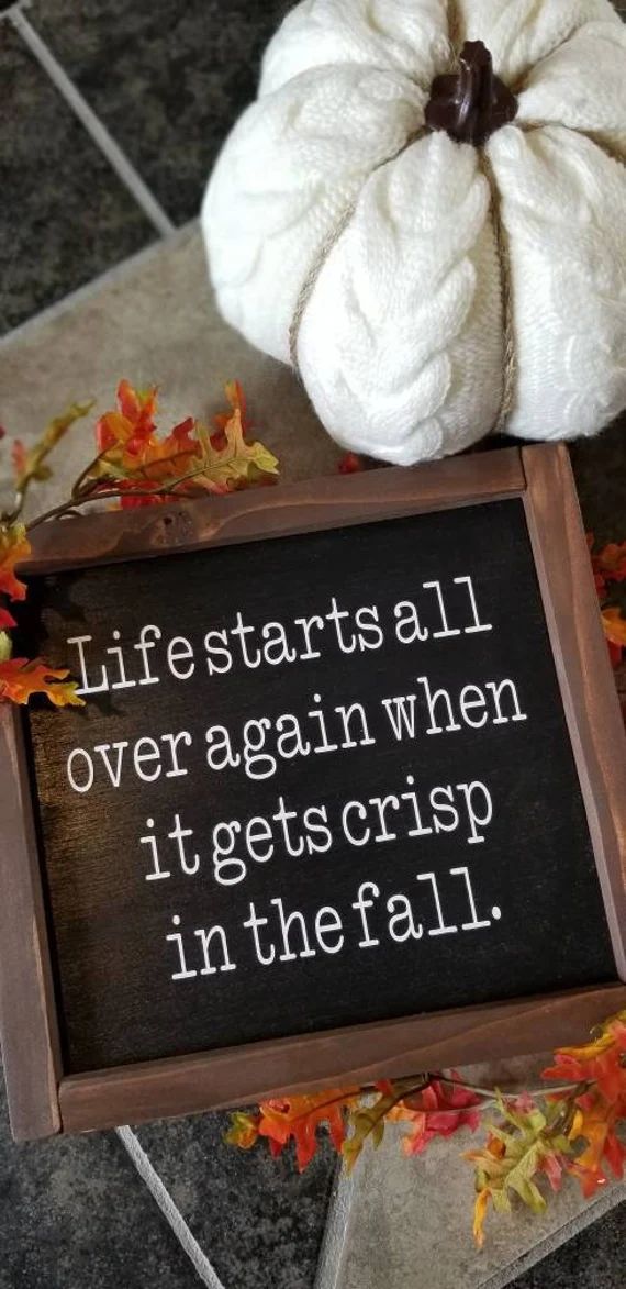 Fall, Fall Signs, F. Scott Fitzgerald, Seasonal Decor | Etsy (US)